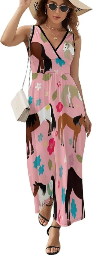 2025 Summer Long Dress Sleeveless Adjustable Party Dress