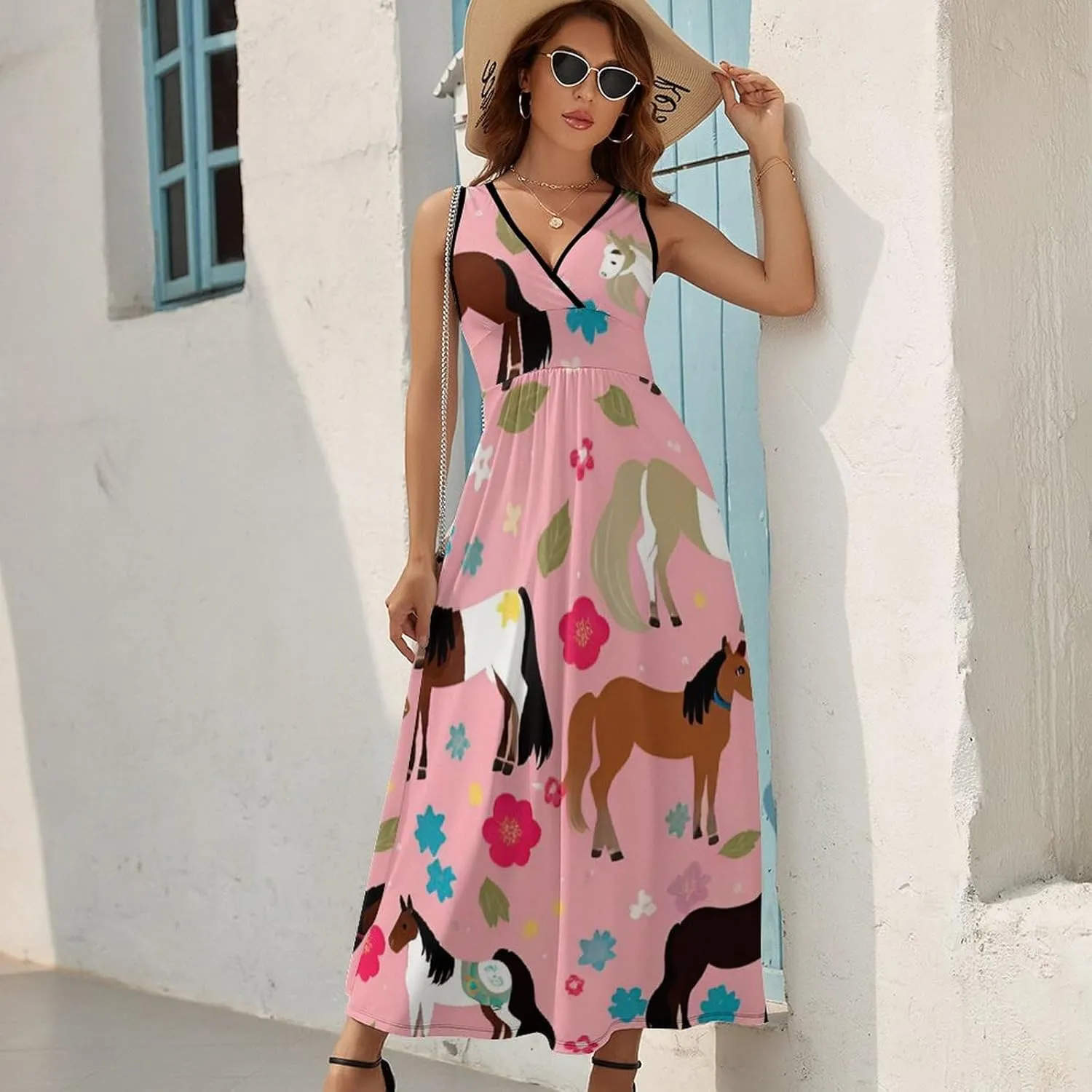 2025 Summer Long Dress Sleeveless Adjustable Party Dress