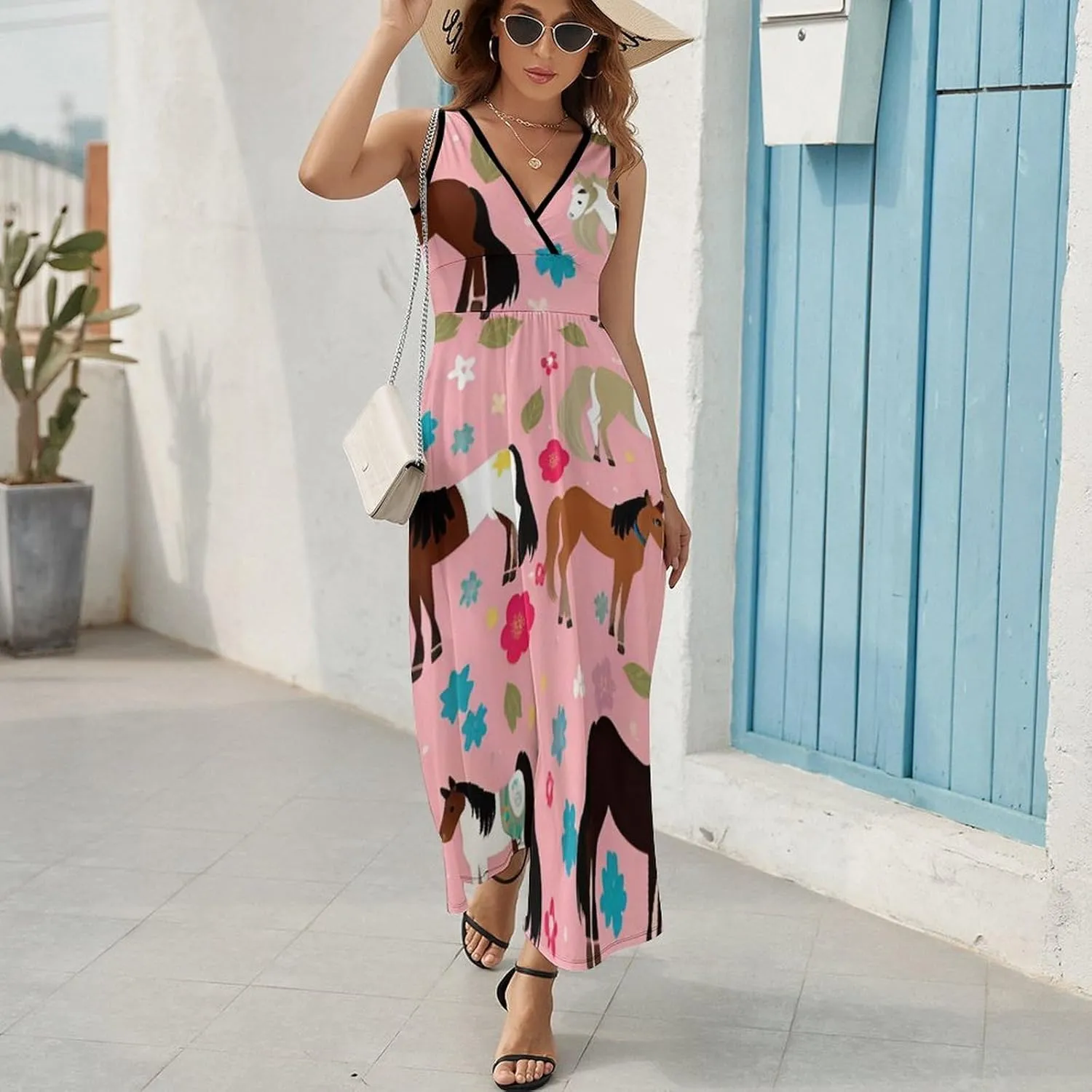 2025 Summer Long Dress Sleeveless Adjustable Party Dress