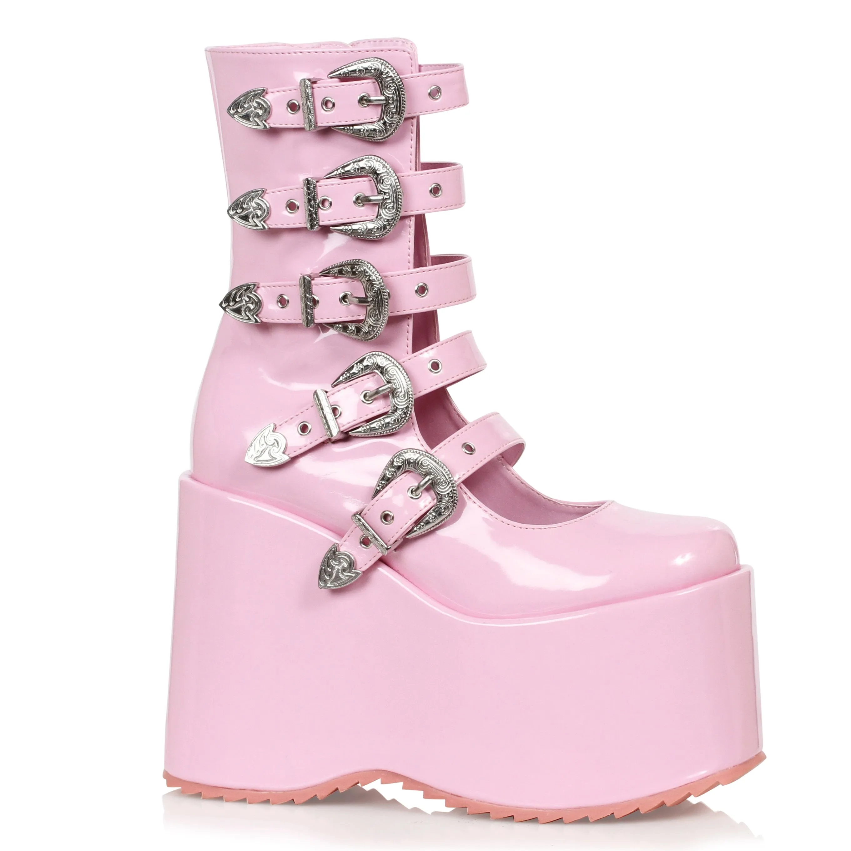 500-ASH 5" Chunky Platform Boot w/Buckles