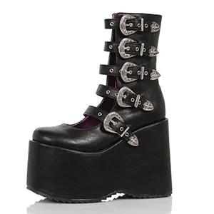 500-ASH 5" Chunky Platform Boot w/Buckles