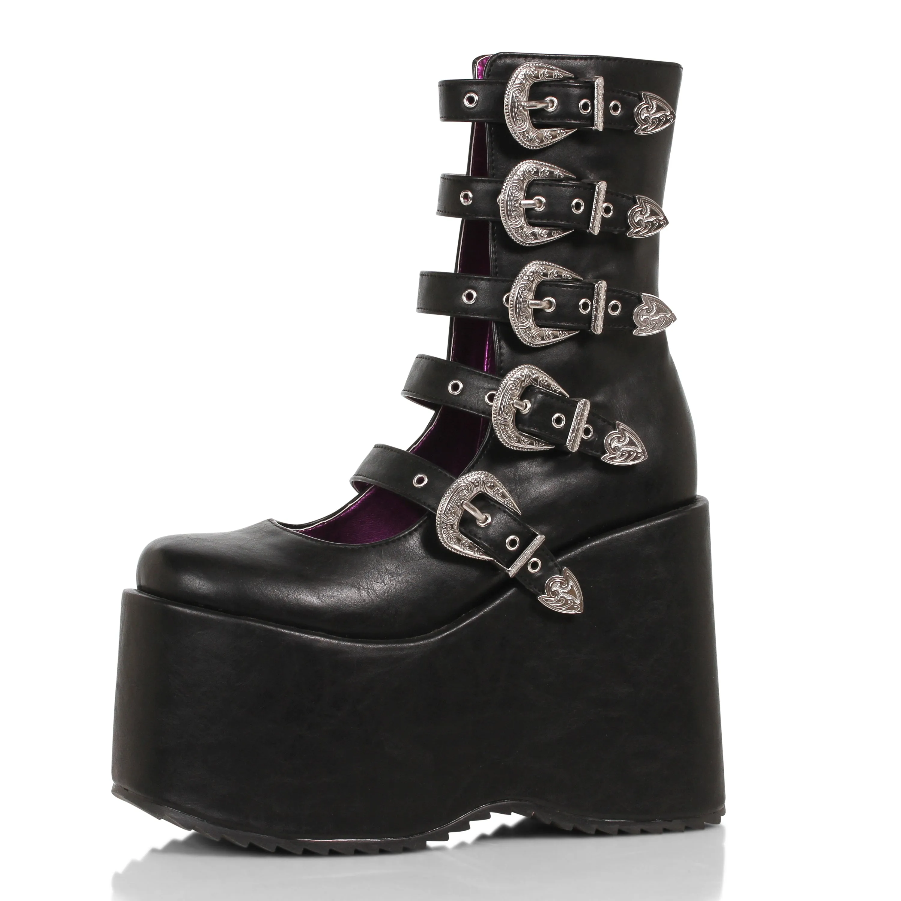 500-ASH 5" Chunky Platform Boot w/Buckles