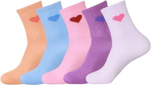 7DayOtter Christmas Women's Mens Athletic Socks - Breathable,Odor-resistant,Comfortable,Cute Heart Design