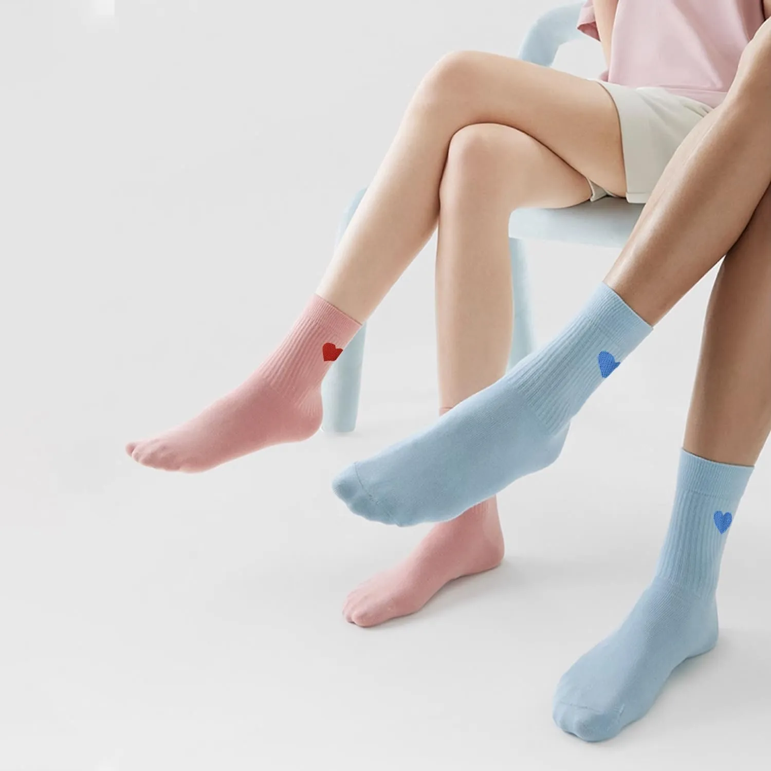 7DayOtter Christmas Women's Mens Athletic Socks - Breathable,Odor-resistant,Comfortable,Cute Heart Design