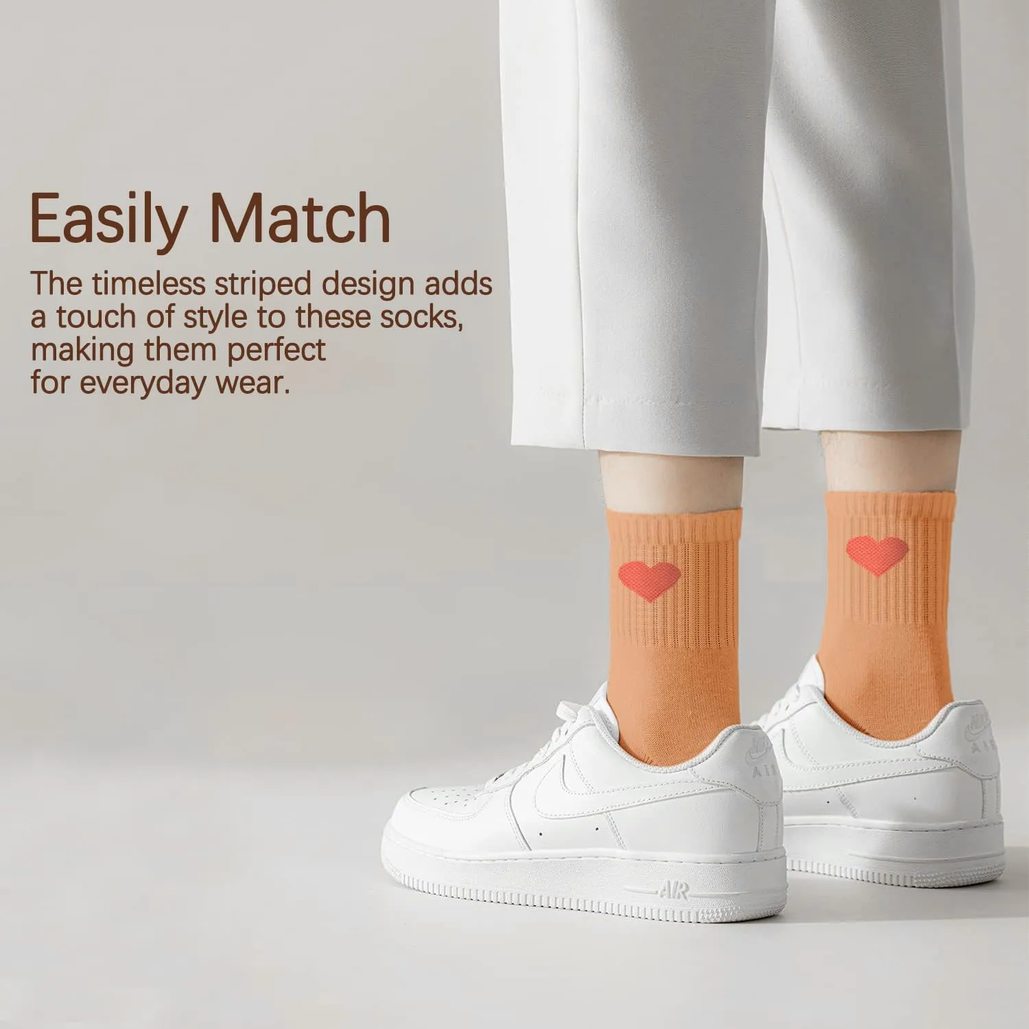 7DayOtter Christmas Women's Mens Athletic Socks - Breathable,Odor-resistant,Comfortable,Cute Heart Design