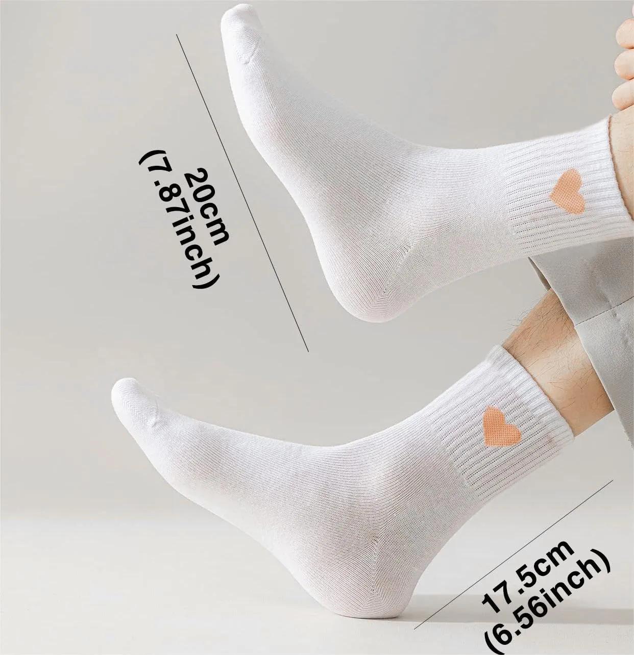 7DayOtter Christmas Women's Mens Athletic Socks - Breathable,Odor-resistant,Comfortable,Cute Heart Design