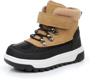 Ahannie Boys Girls Boots Toddler Kids Fall Boots Water Resistant Outdoor Ankle Shoes(Toddler/Littler Kid)