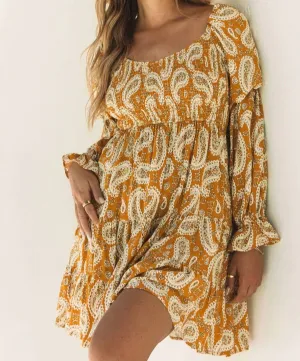 Amaryllis - Boho Paisley Long Sleeve floral