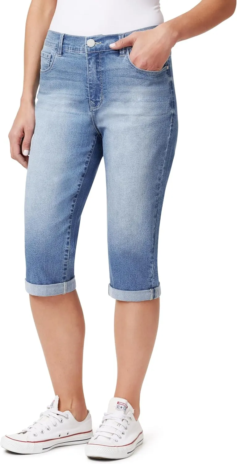 Angels Forever Young Women's Forever Skinny Mid-Rise 17" Inseam Capri Jeans (Available in Plus Sizes)