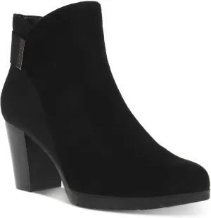 Anne Klein Womens Rina Water Resistant Ankle Boots Black 7.5 Medium (B,M)