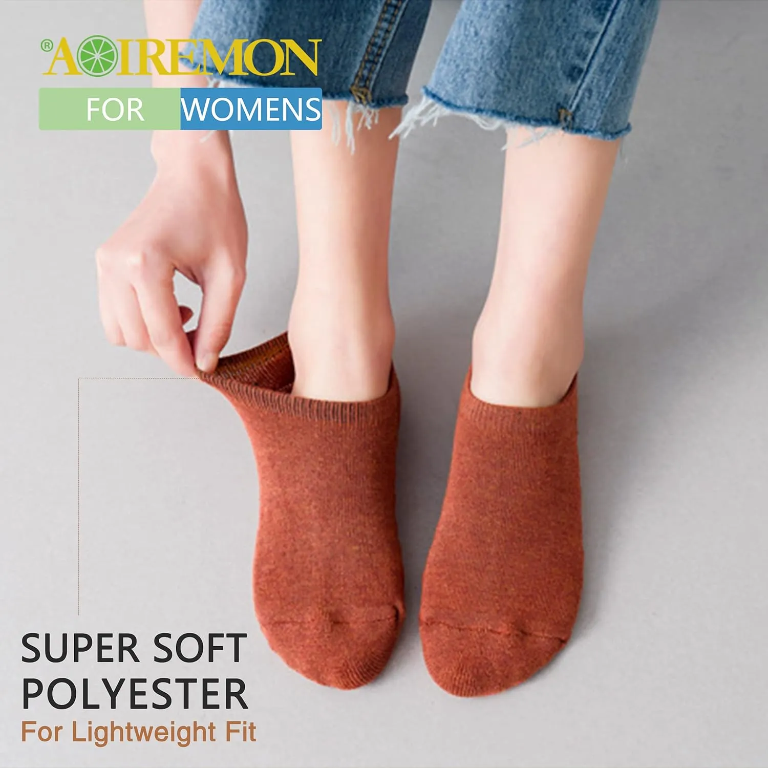 AOIREMON No Show Athletic Socks 5-10 Pairs Hiking Running Ankle Socks For Women Cushion Low Cut Socks