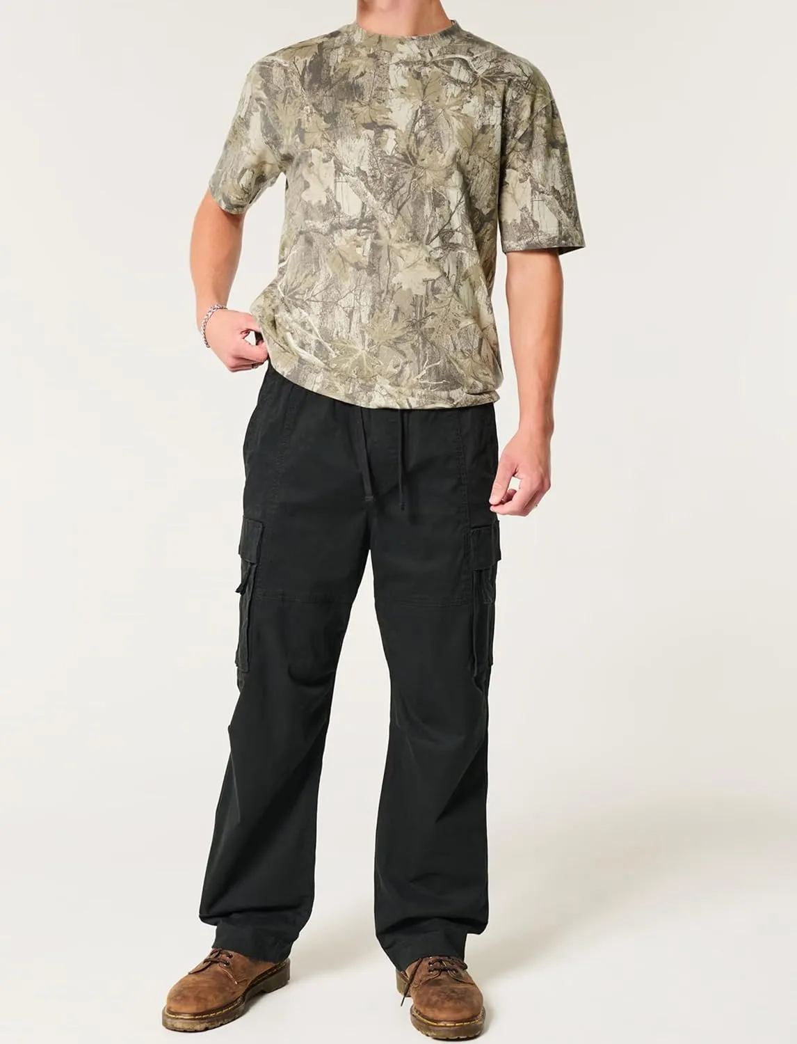 Camo Oversized Tee Shirt for Women Men Short Sleeve Crew Neck T-Shirts Maple Leaf Print Baggy Streetwear Shirt