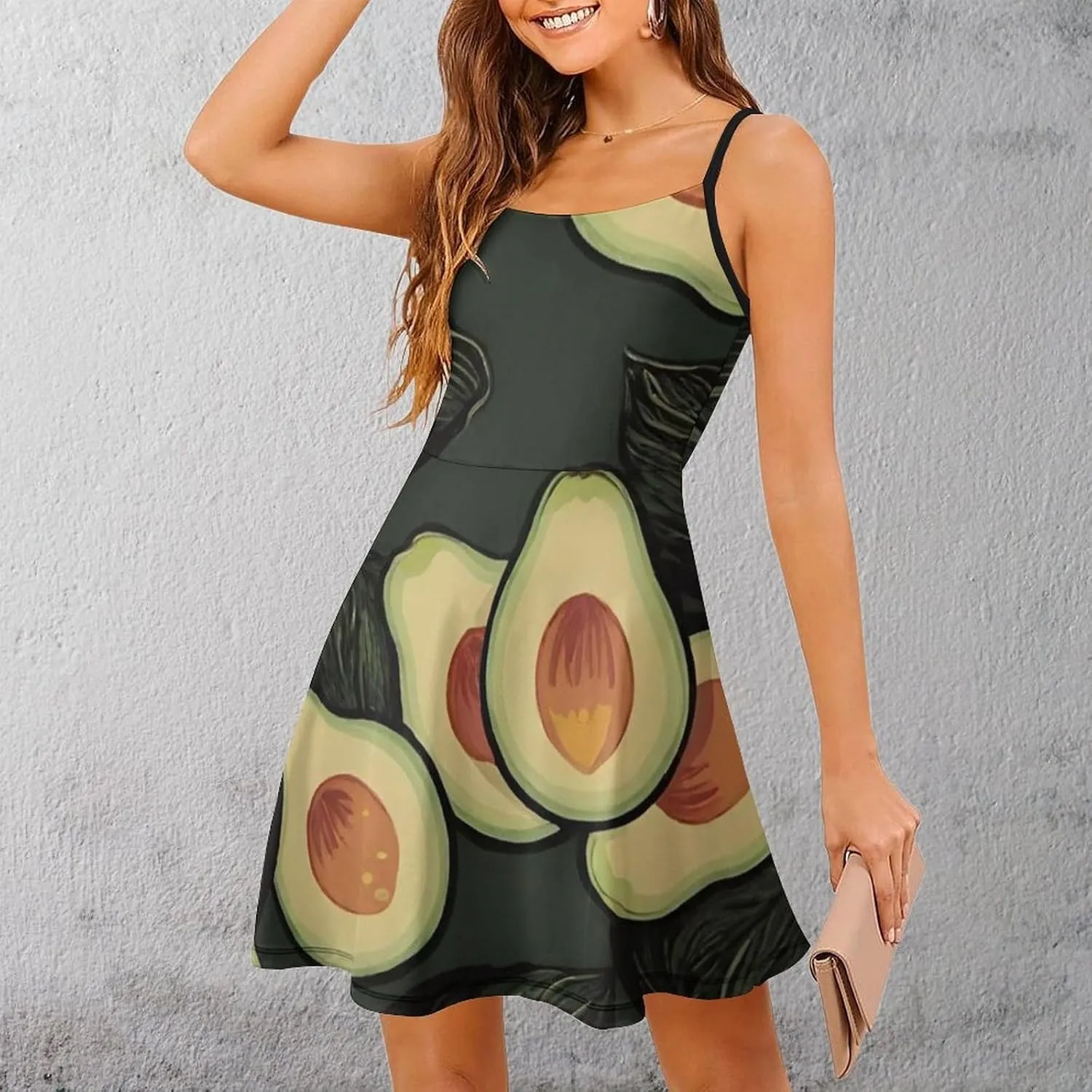 Casual Summer Tank Dress Sleeveless Fitted Beach Swing Dress