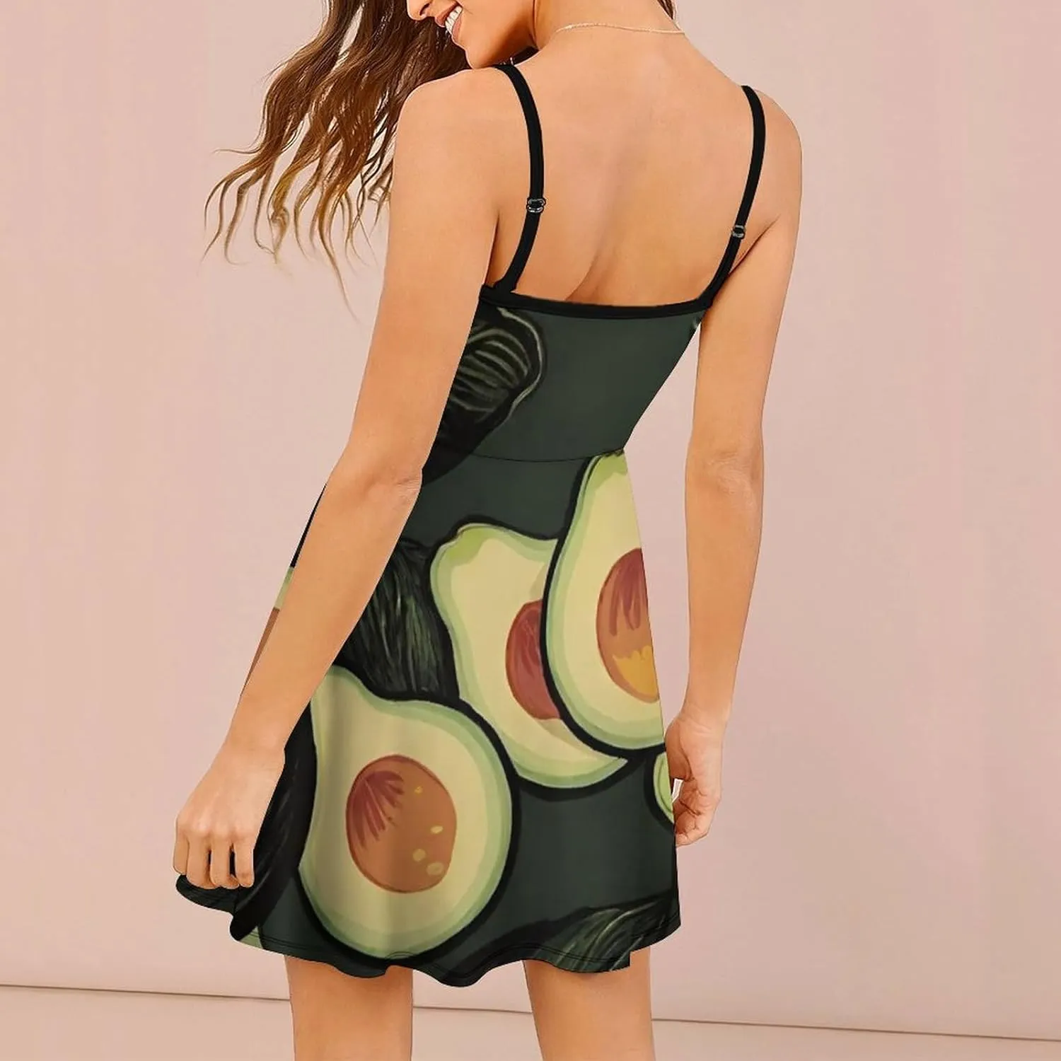 Casual Summer Tank Dress Sleeveless Fitted Beach Swing Dress