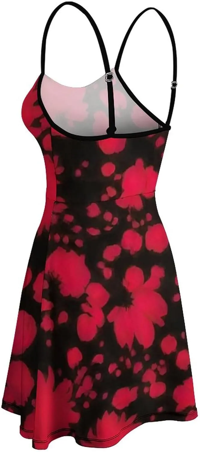Casual Summer Tank Dress Sleeveless Fitted Beach Swing Dress