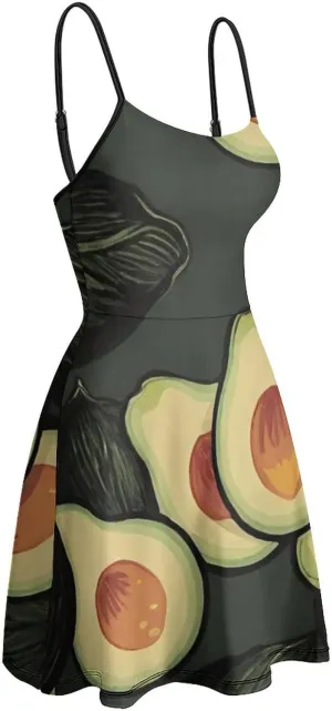 Casual Summer Tank Dress Sleeveless Fitted Beach Swing Dress