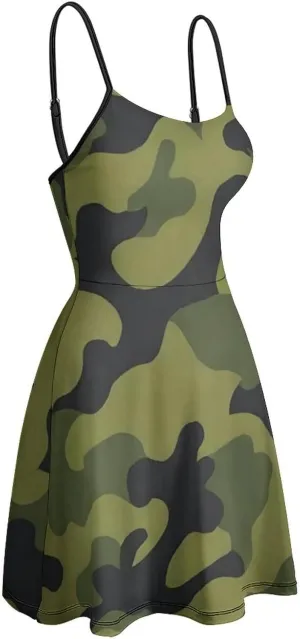 Casual Tank Dress Sleeveless Standard-Fit Holiday Dress