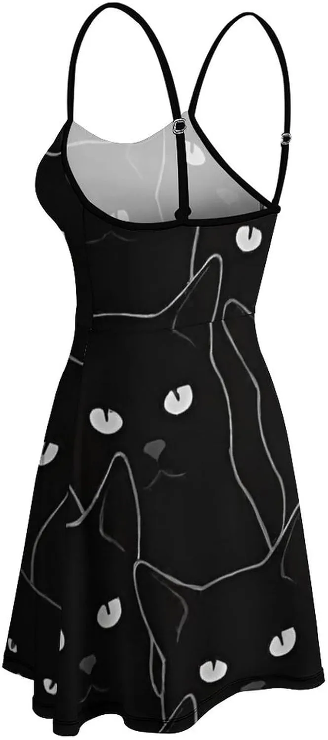 Casual Tank Dress Sleeveless Standard-Fit Holiday Dress
