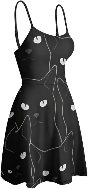 Casual Tank Dress Sleeveless Standard-Fit Holiday Dress