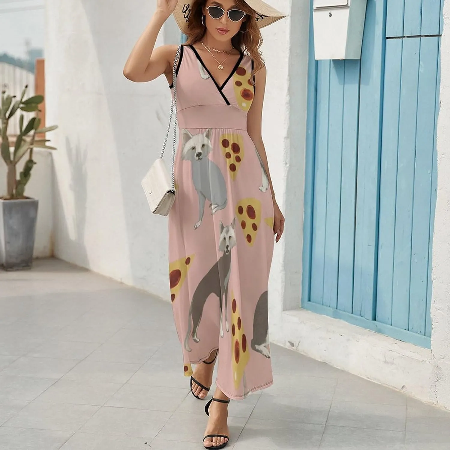 Casual Tank Dress Sleeveless Standard-Fit Holiday Dress