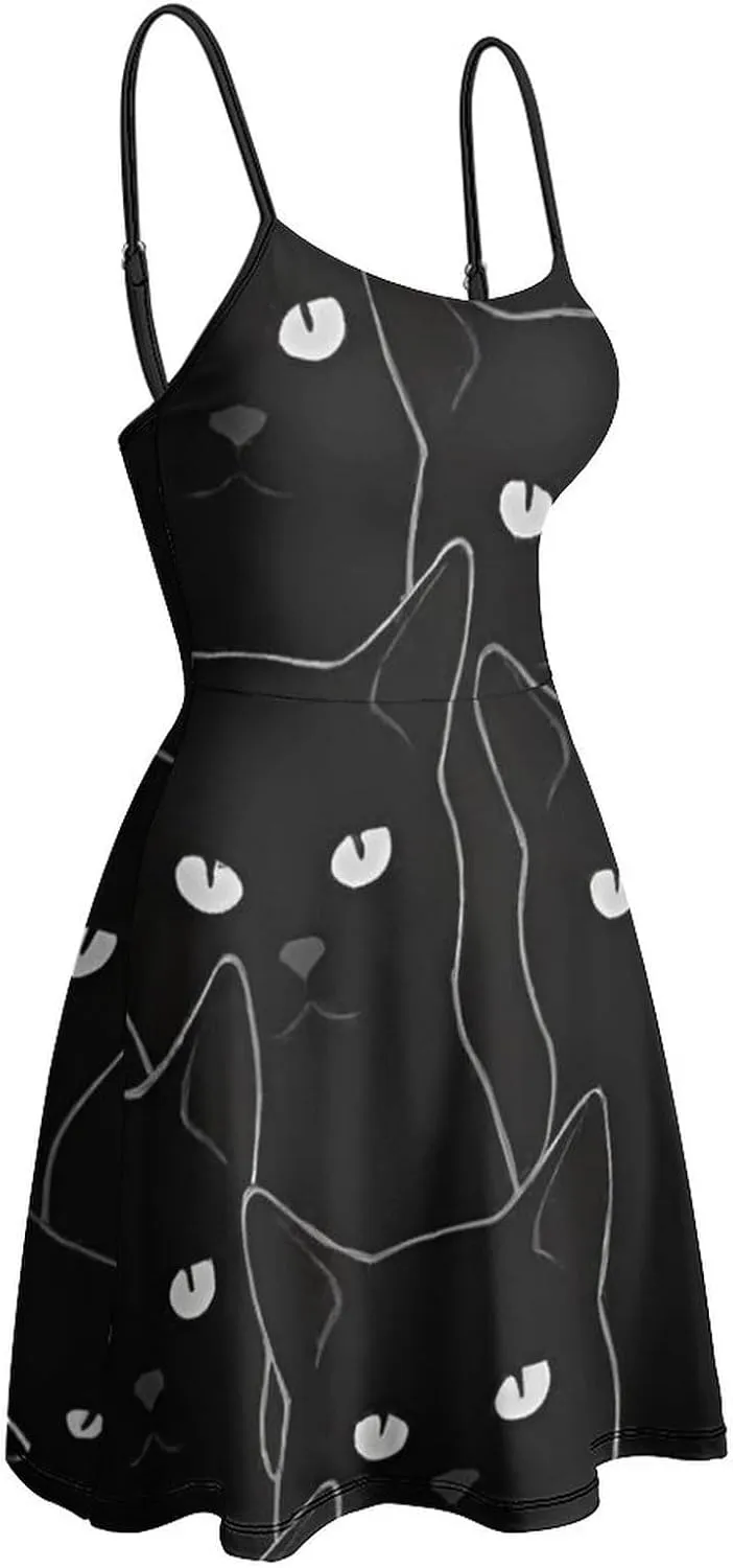 Casual Tank Dress Sleeveless Standard-Fit Holiday Dress