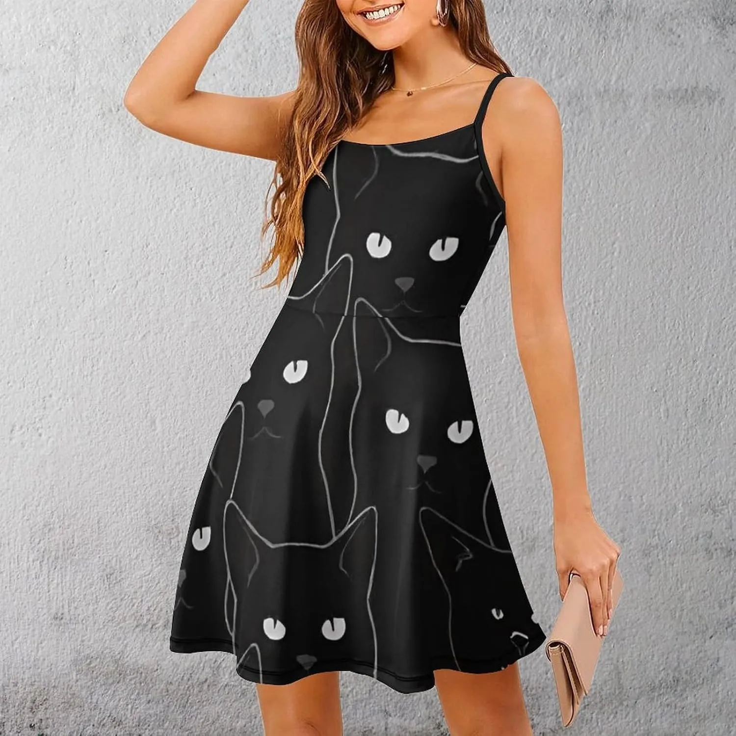 Casual Tank Dress Sleeveless Standard-Fit Holiday Dress