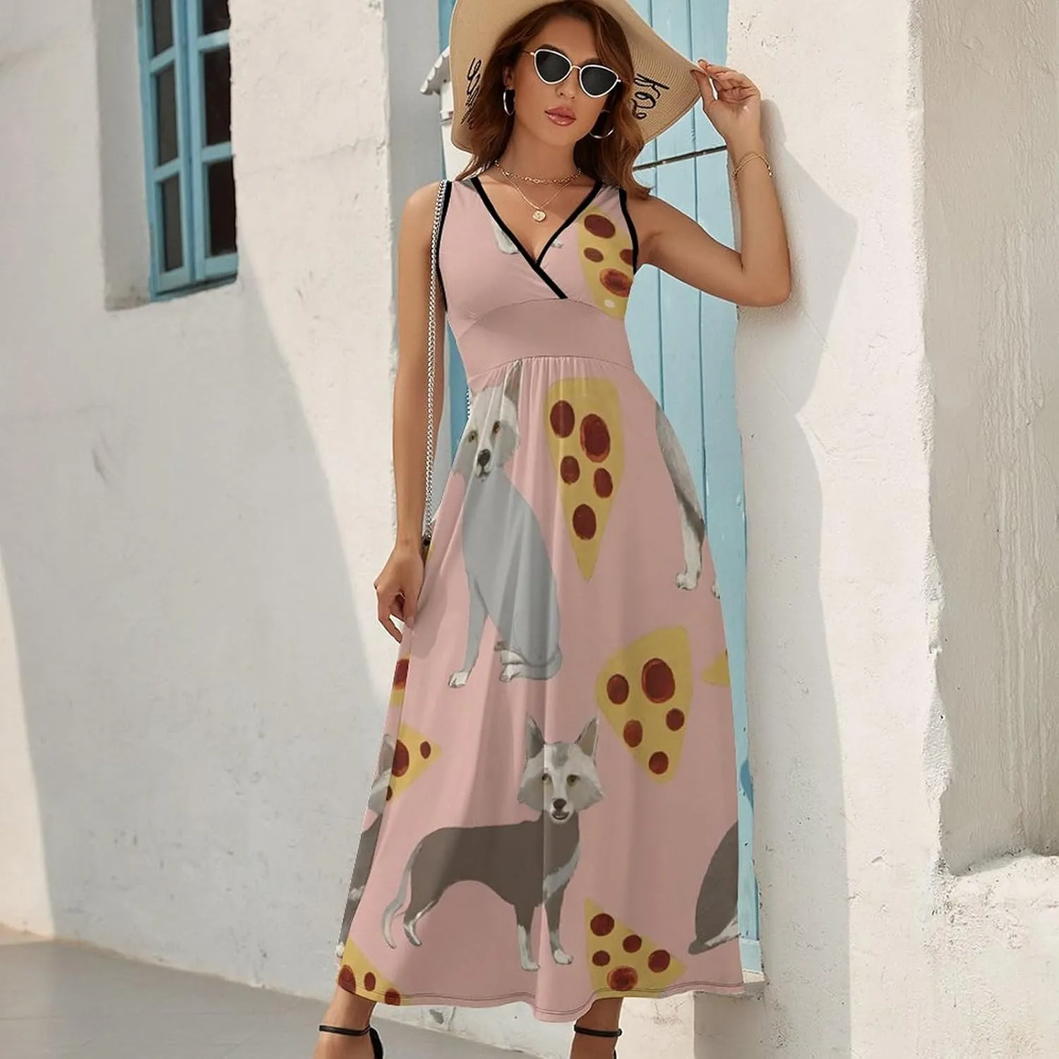 Casual Tank Dress Sleeveless Standard-Fit Holiday Dress