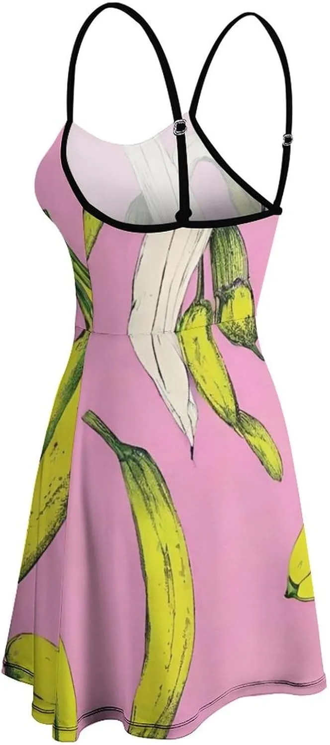 Casual Tank Dress U-Neck Sleeveless Adjustable Beach Dress