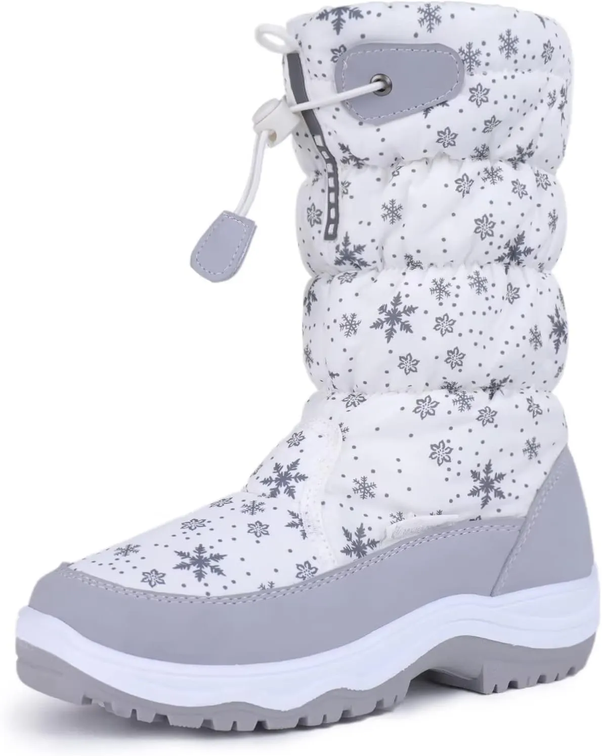 CIOR Women's Snow Boots Winter II Water-Resistant Fur Lined Frosty Warm Anti-Slip Boot U120WMX002-White-38
