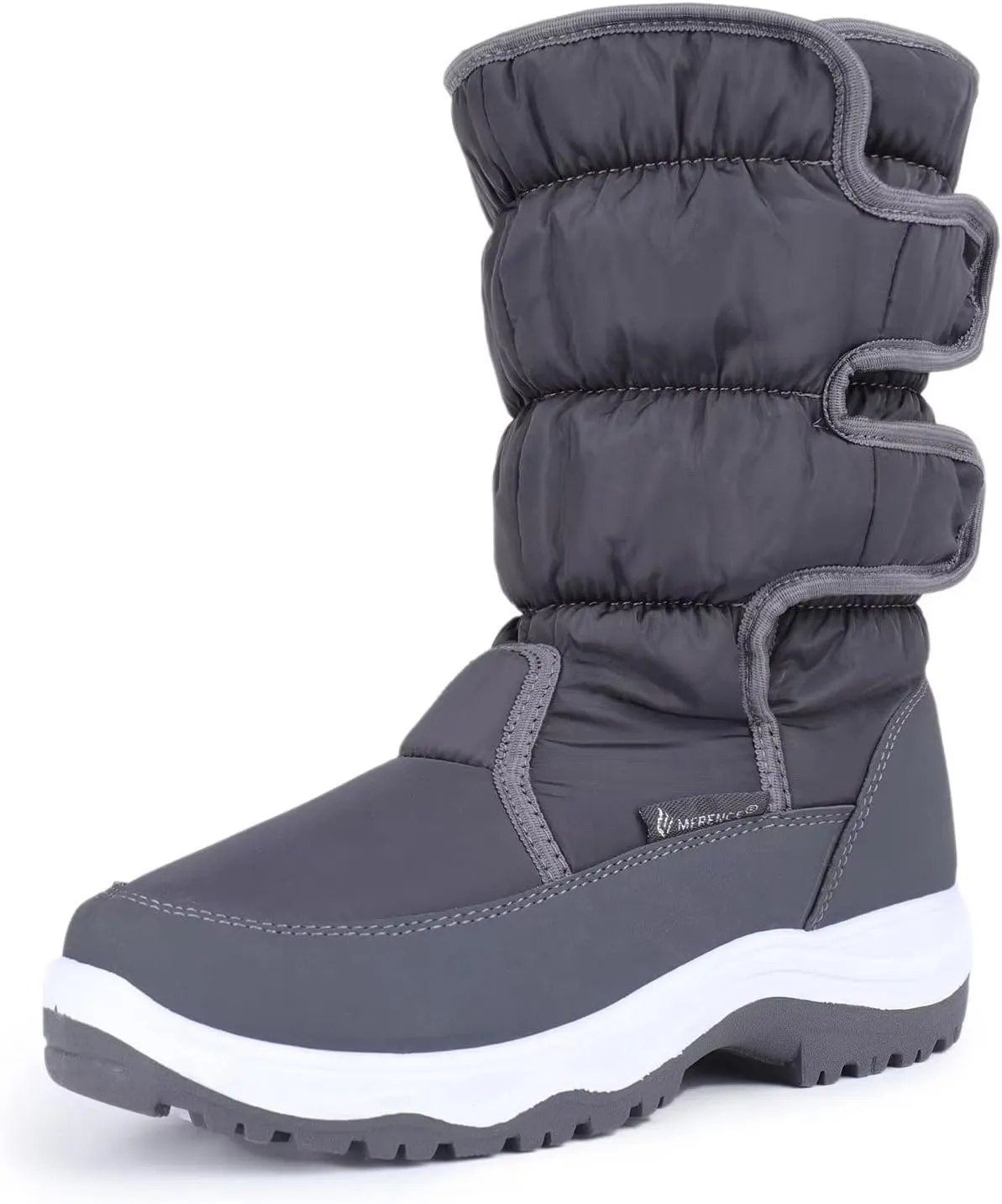 CIOR Women's Snow Boots Winter Water-Resistant Fur Lined Frosty Anti-Slip Warm Snow Boots U120WMX003-Gray-38