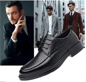 Classic Lace-up Breathable Brogues Shoes Men's Fashionable Versatile Leather Shoes Formal Business Banquet Oxford