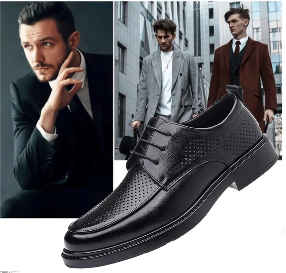 Classic Lace-up Breathable Brogues Shoes Men's Fashionable Versatile Leather Shoes Formal Business Banquet Oxford