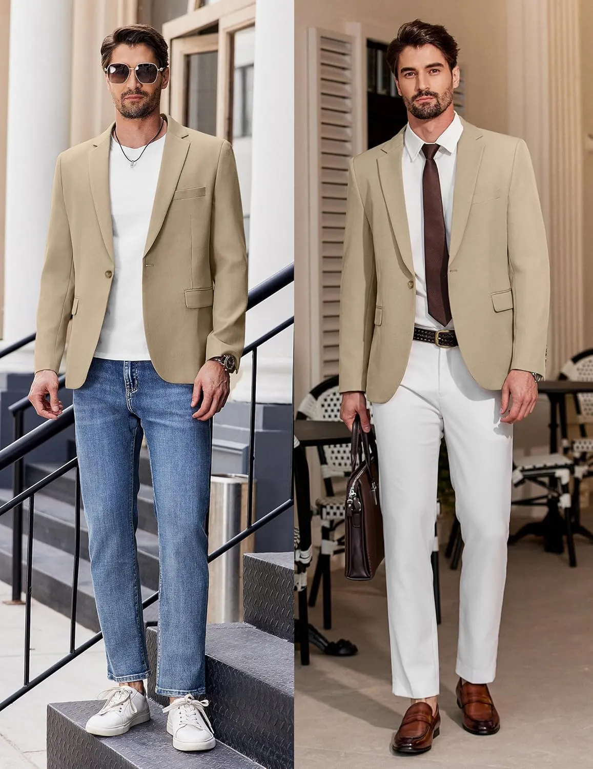 COOFANDY Men's Casual Blazer Regular Fit Lightweight Sport Coats One Button Suit Jacket Dress Blazer Jackets