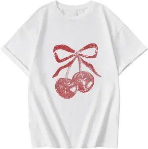 COZYEASE Girls' Letter Graphic Tees Short Sleeve Crewneck Oversized T Shirts Summer Clothes for Girls