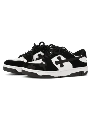 Cross Embroidery Skateboard Shoes