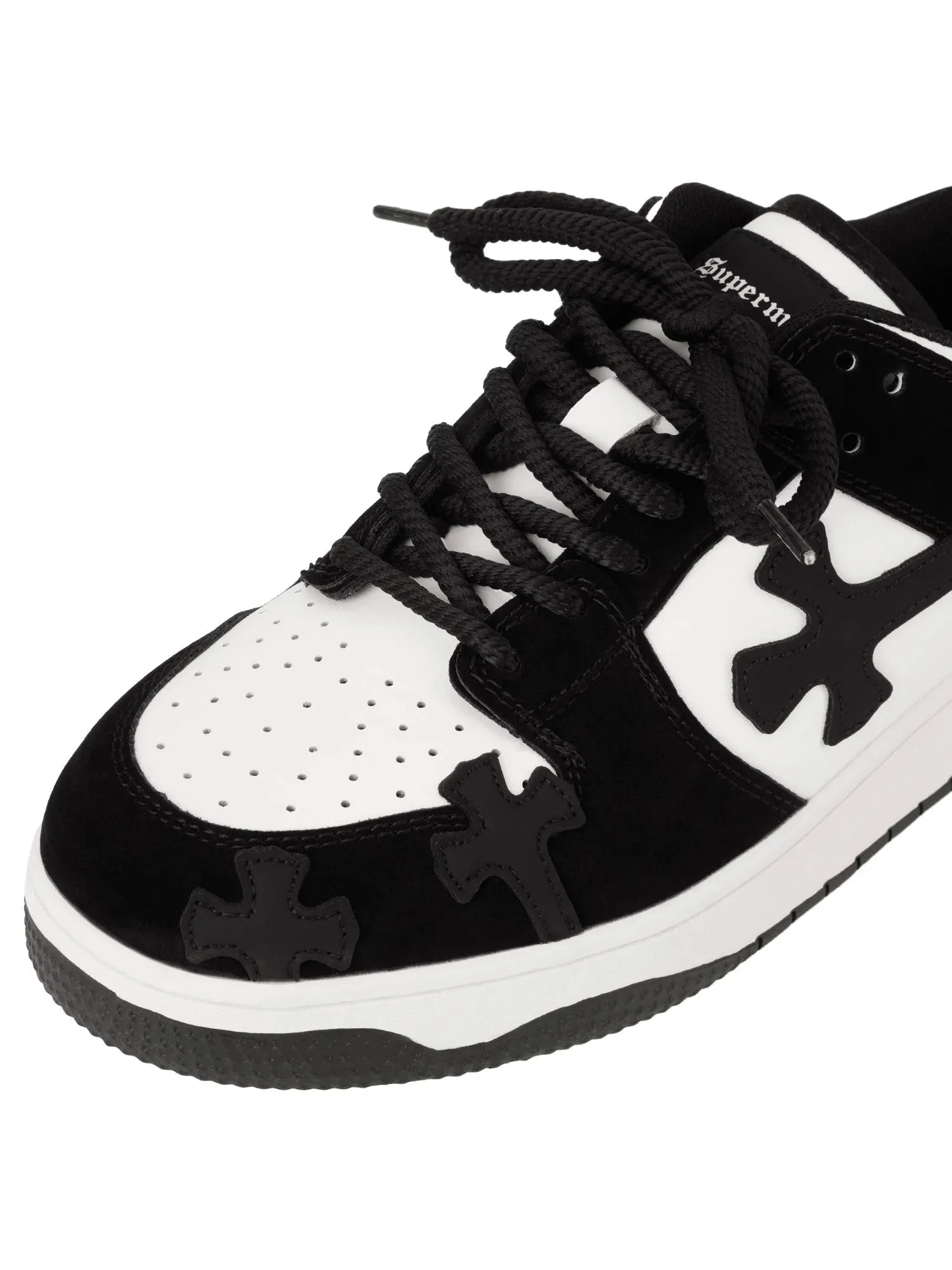 Cross Embroidery Skateboard Shoes