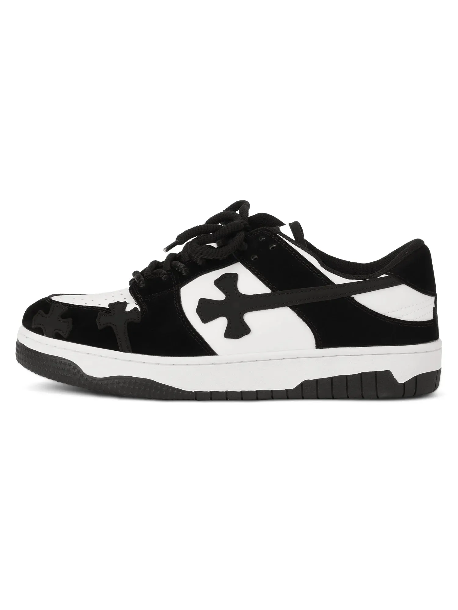Cross Embroidery Skateboard Shoes
