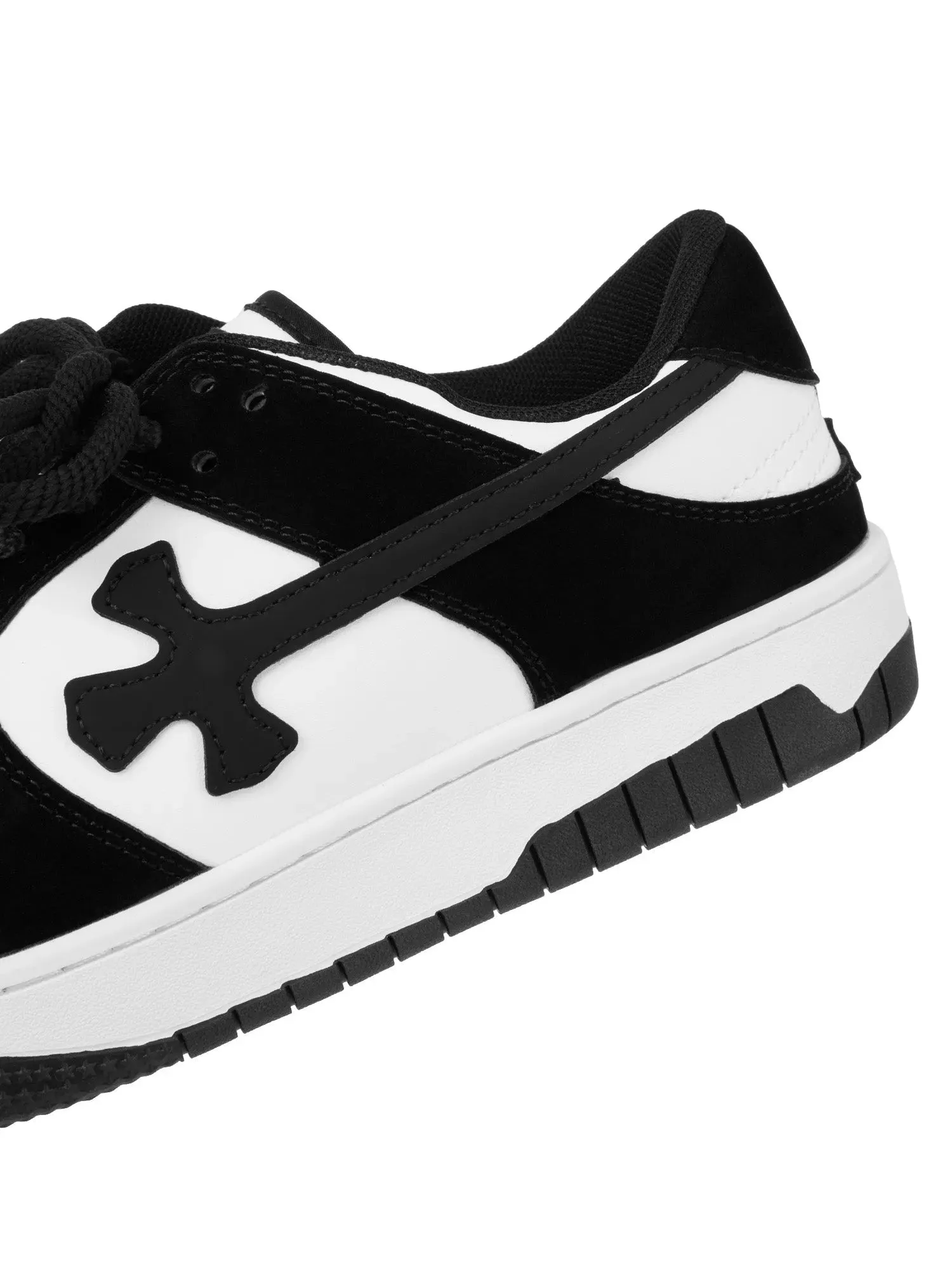 Cross Embroidery Skateboard Shoes