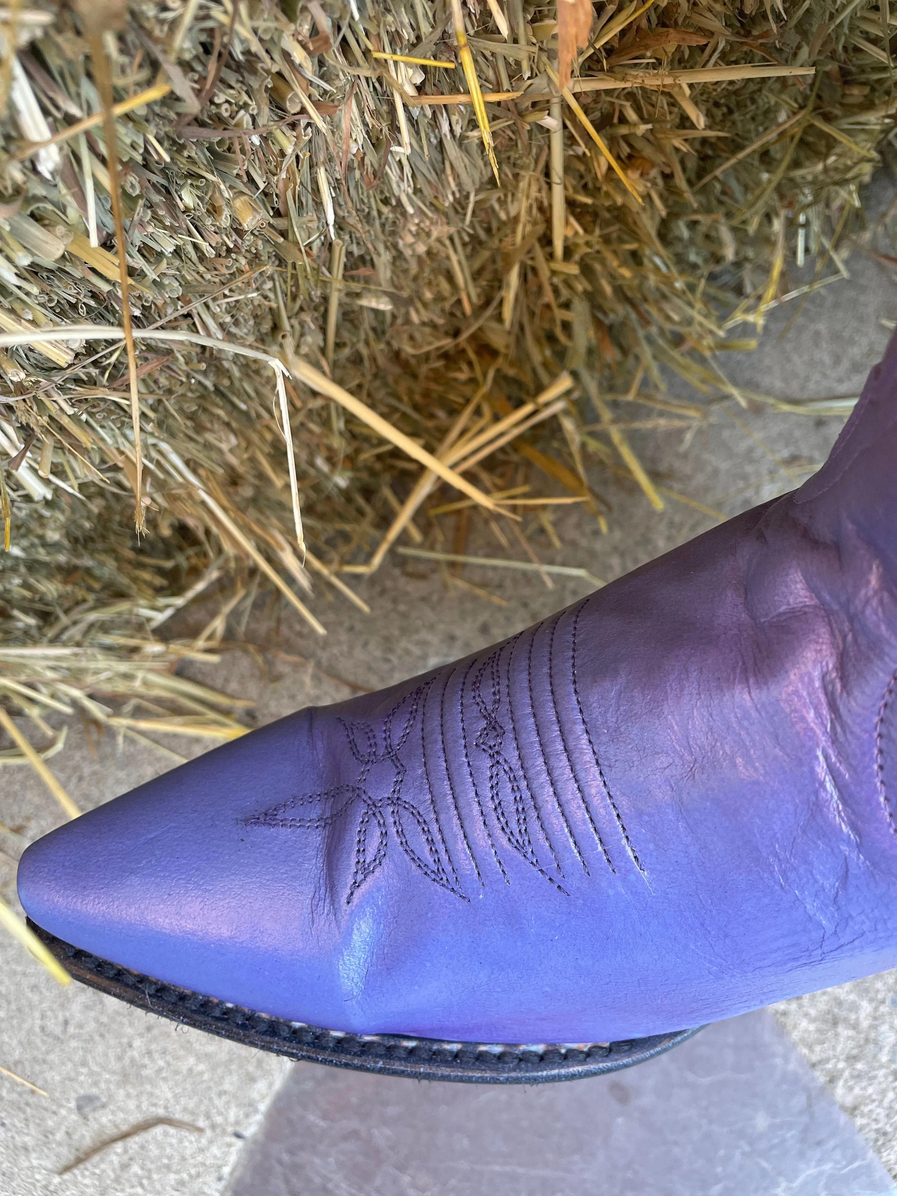Dan Post Purple Cowboy Boots, Western Boots for Women, Sparkle Cowboy Boots