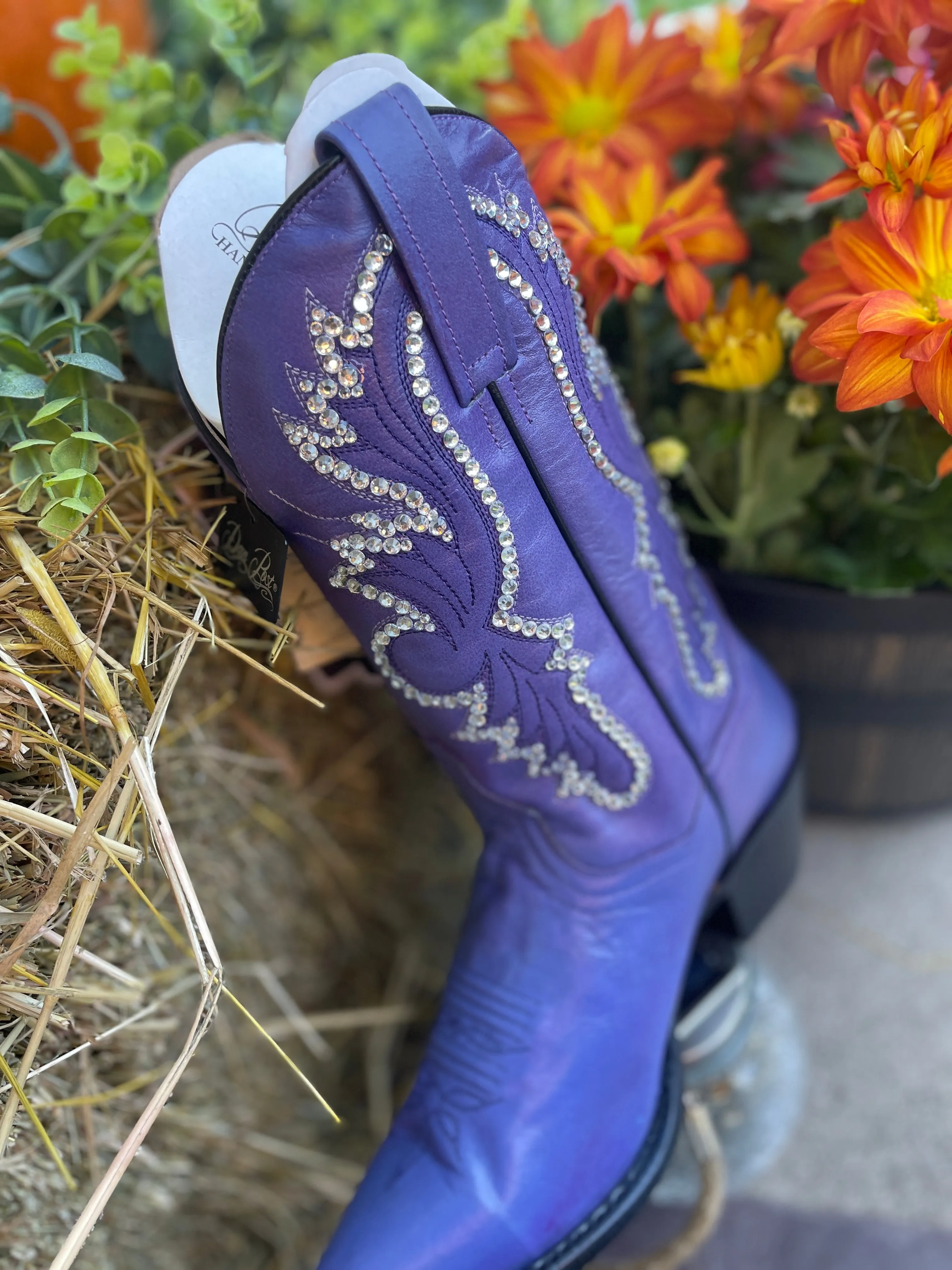Dan Post Purple Cowboy Boots, Western Boots for Women, Sparkle Cowboy Boots