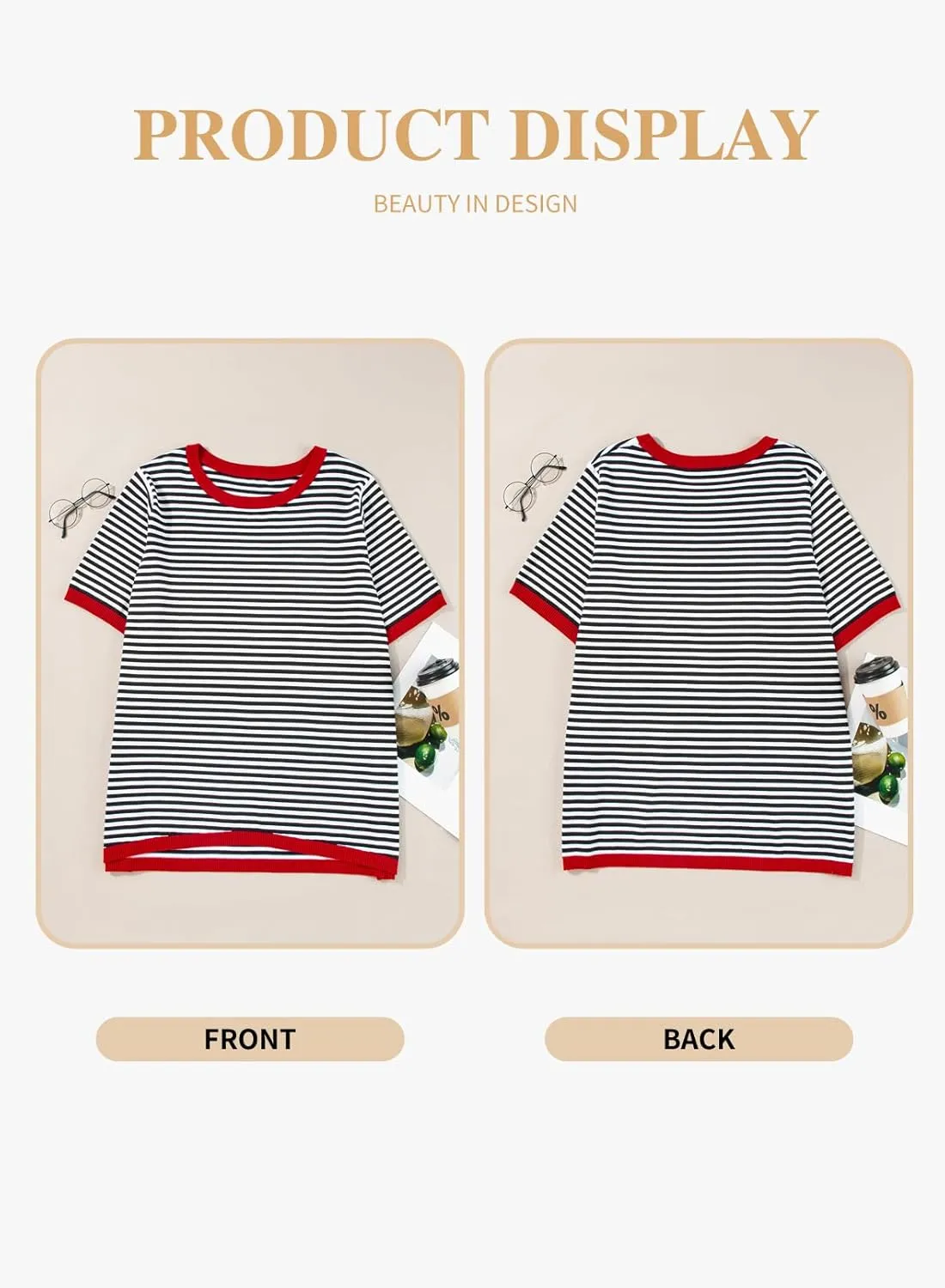 Eytino Womens Plus Size Sweaters Crewneck Short Sleeve Striped Color Block Casual High Low Knitted Tops(1X-5X)