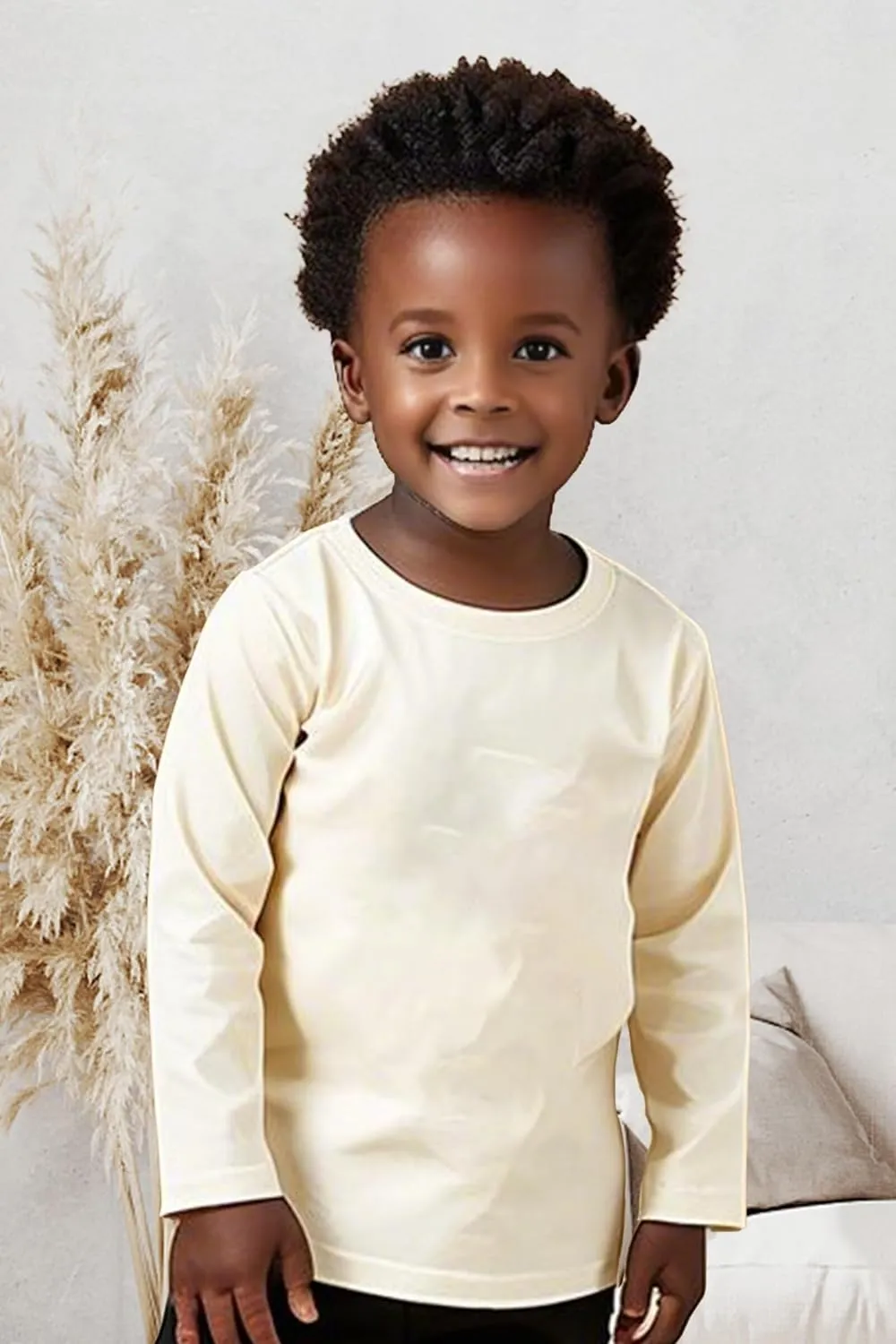 Family Feeling Kids' Long Sleeve Crewneck Boys Tee T-Shirt