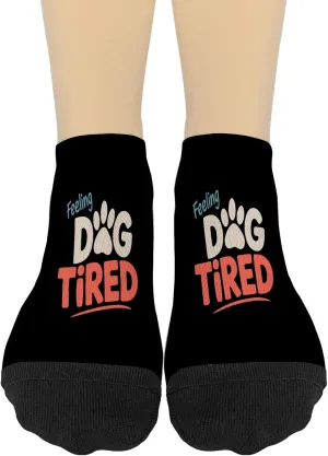 Funny Retros Vintage Dog Lover Saying Feelingss Dog Tireds Athletic Socks Women Cute Sock