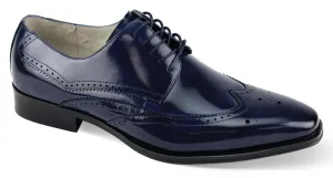 Giovanni Leather Dress Shoes-LINCOLN-NVY