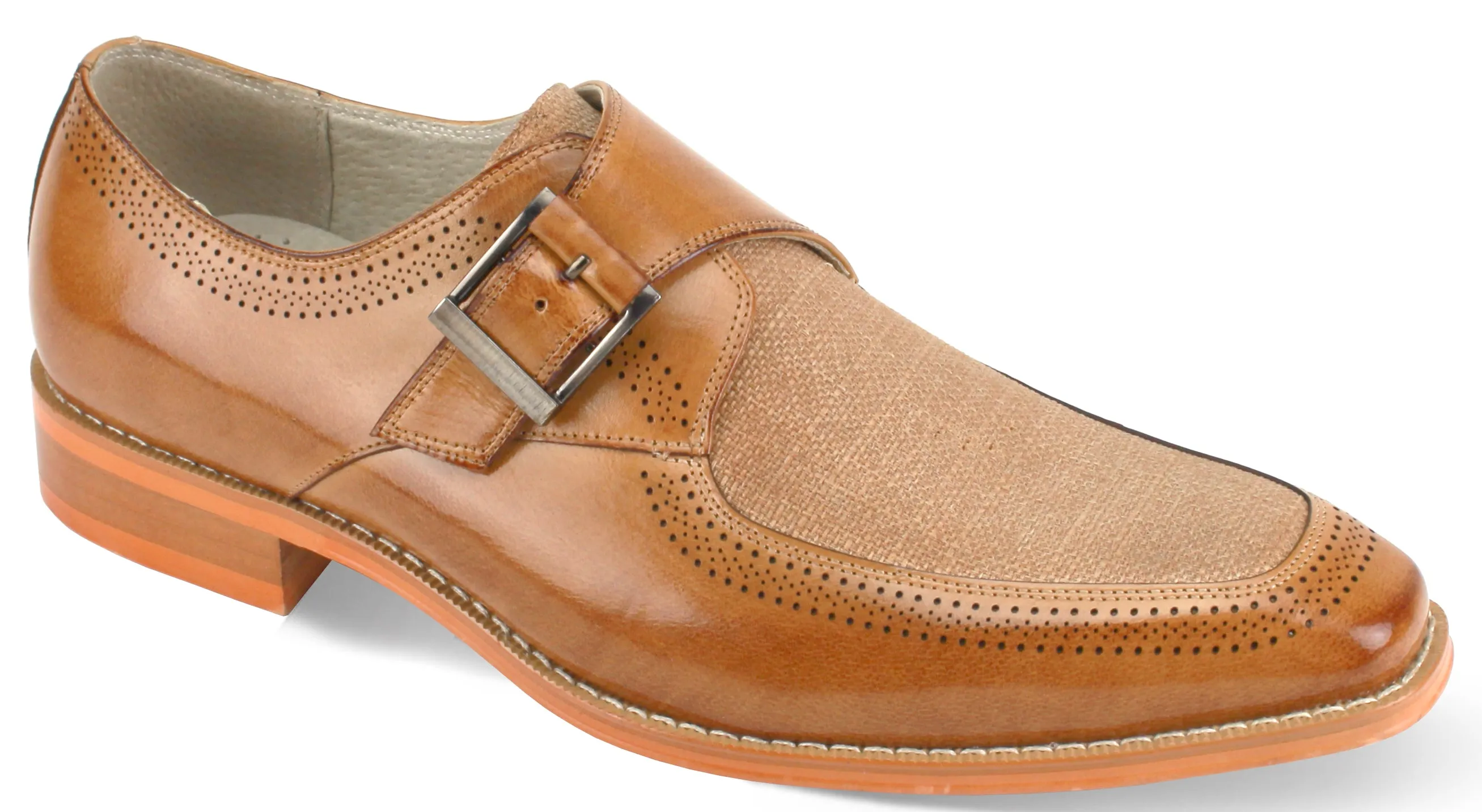 Giovanni Leather Dress Shoes-MONTE-TAN