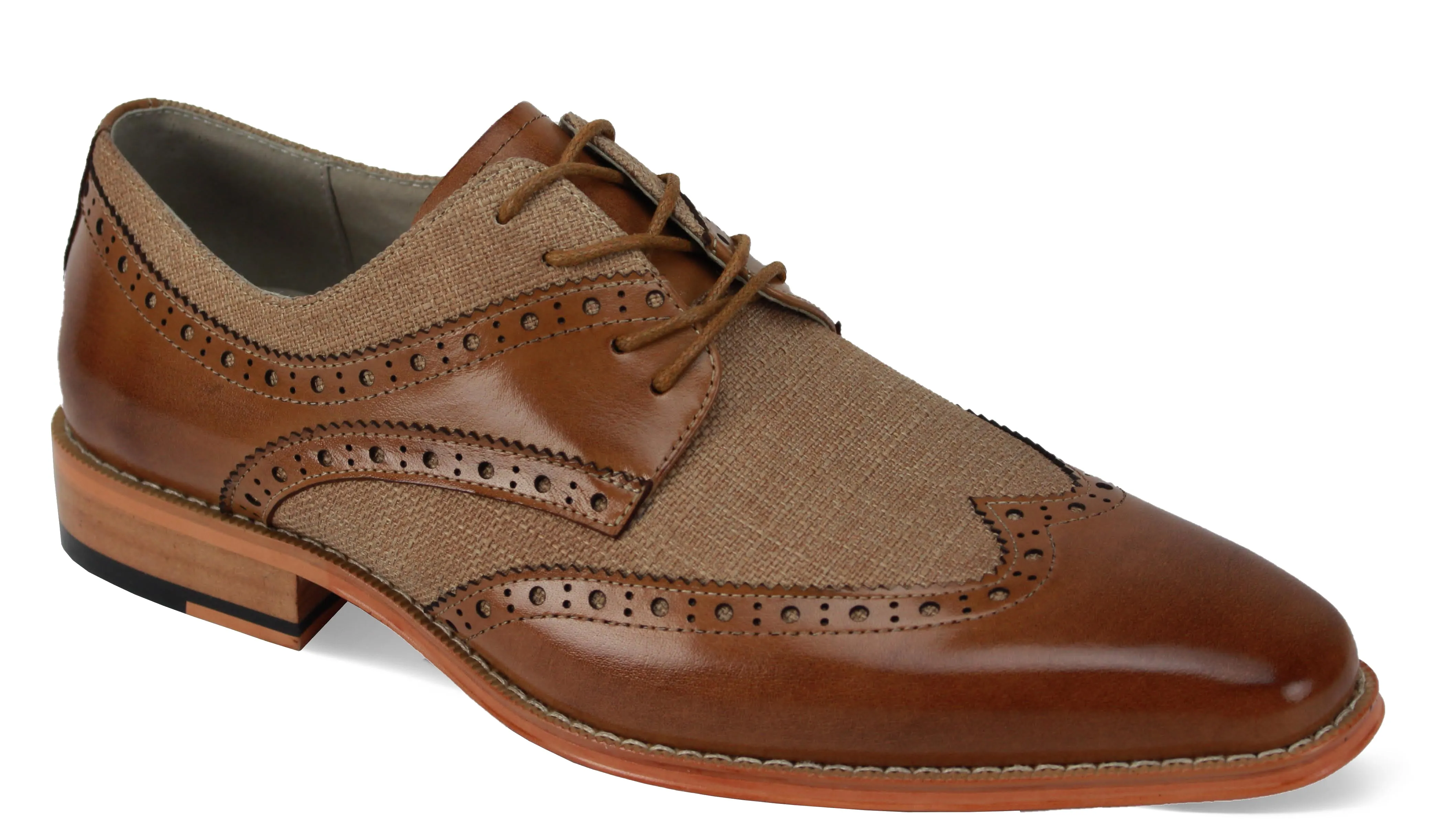 Giovanni Leather Dress Shoes-NICO-TAN