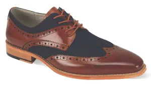 Giovanni Leather Dress Shoes-NICO-WHSK-NAVY