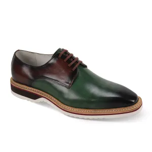 Giovanni Leather Dress Shoes-REGGIE-GRN-BRN