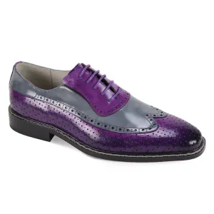 Giovanni Leather Dress Shoes-RIO-PURP-GRY