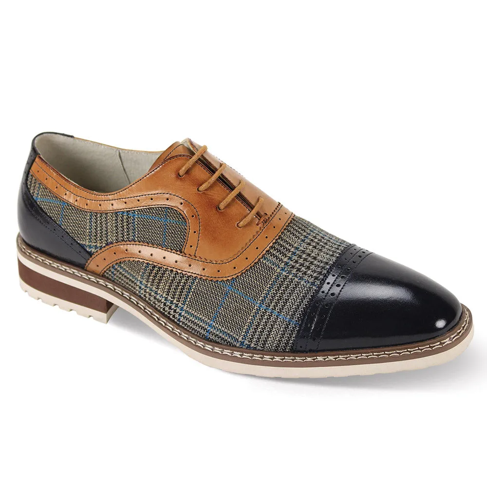 Giovanni Leather Dress Shoes-SINCLAIR-NVY-TAN
